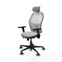 Piqueras y Crespo Chaise de Bureau Jorquera Blanche avec Appui-tête et Accoudoirs 3D