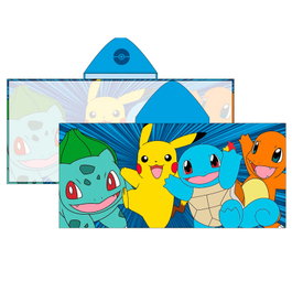 NINTENDO Poncho de bain en microfibre Pokémon (60 x 130 cm) - 100% polyester