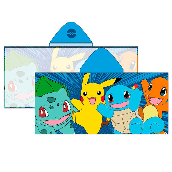 NINTENDO Poncho de bain en microfibre Pokémon (60 x 130 cm) - 100% polyester NINTENDO Poncho de bain en microfibre Pokémon (60 x 130 cm) - 100% polyester