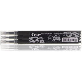 Pilot - Jeu de 3 recharges effaçables noir pour stylos Frixion - Réf. BLS-FR7-B-S3
