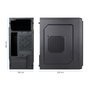Tooq TQC-4702U3C-B Boîtier PC Mini-Tour Micro-ATX Noir avec USB 3.0
