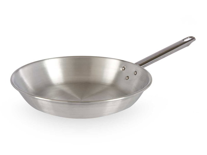 Kinvara Poêle en Aluminium avec Manche 26 cm, Argent, Compatible Gaz et Four, Lavable au Lave-Vaisselle, 44x26x5 cm (Set de 12)