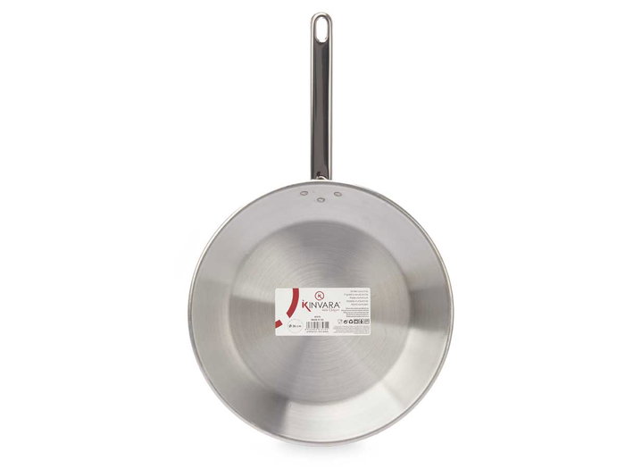 Kinvara Poêle en Aluminium avec Manche 26 cm, Argent, Compatible Gaz et Four, Lavable au Lave-Vaisselle, 44x26x5 cm (Set de 12)