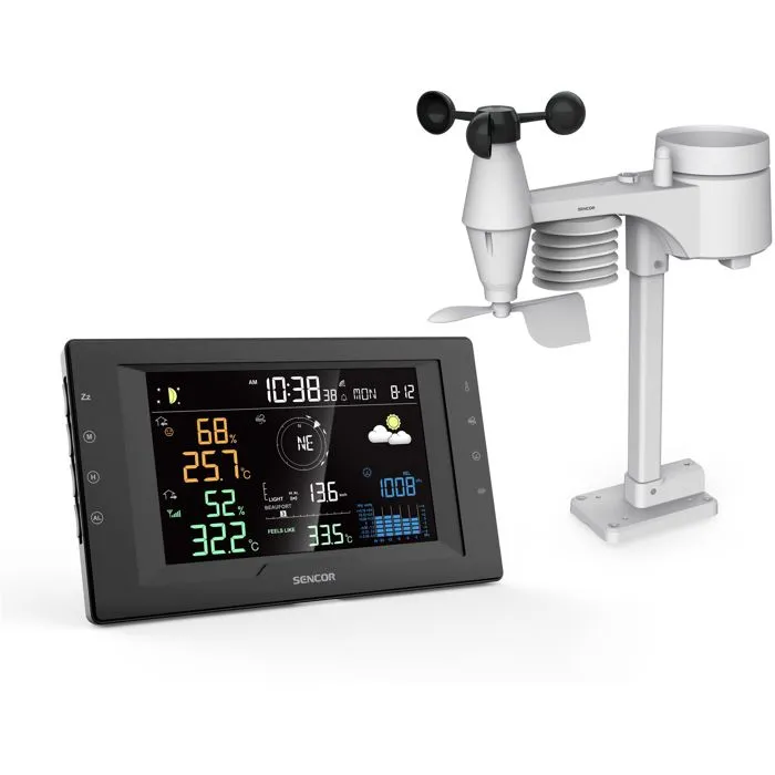 Sencor SWS 9400 Station météo professionnelle avec capteur sans fil 5 en 1