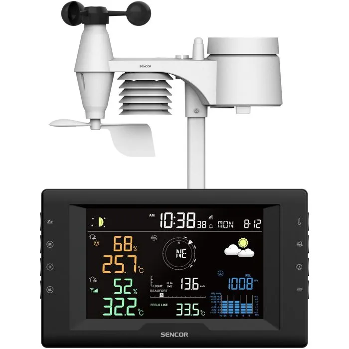 Sencor SWS 9400 Station météo professionnelle avec capteur sans fil 5 en 1