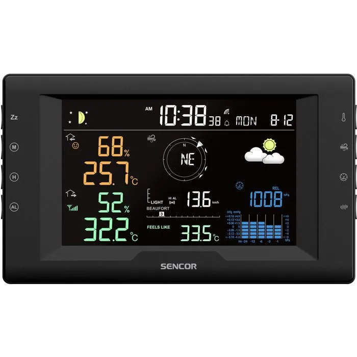Sencor SWS 9400 Station météo professionnelle avec capteur sans fil 5 en 1