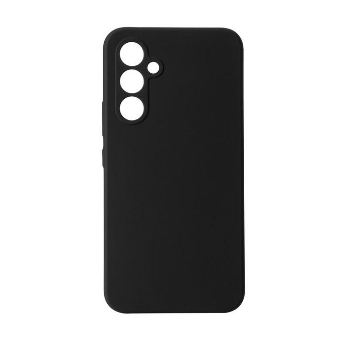 eSTUFF Coque silicone effet soie avec doublure microfibre pour Samsung Galaxy A34 - Modèle MADRID - Noir