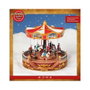 Lumineo Carrousel décoratif LED hiver 31 x 31 x 28 cm avec mouvement, musique et lumière multicolore