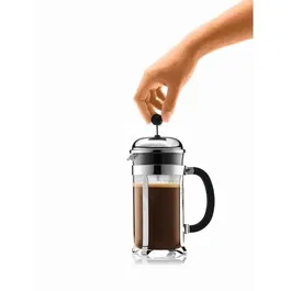 Bodum Cafetière à piston Chambord 12 tasses 1.5 litre en acier inoxydable brillant