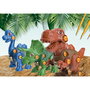 Tachan - Pack de 3 Dinosaures à Construire (Diplodocus, Tricératops, T-Rex) avec Mallette, Destornillador Manuel et Électronique - Jeu de Construction +3 Ans