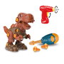 Tachan - Pack de 3 Dinosaures à Construire (Diplodocus, Tricératops, T-Rex) avec Mallette, Destornillador Manuel et Électronique - Jeu de Construction +3 Ans
