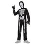 Disfraz Disguise Costume pour garçon Squelette 10-12 ans - Ensemble Halloween Noir avec capuche, combinaison et gants