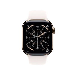 Apple Watch Series 11 GPS + Cellular 46 mm Titane doré, Bracelet Sport Ruban M/L