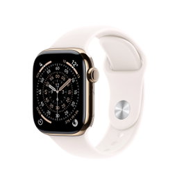 Apple Watch Series 11 GPS + Cellular 46 mm Titane doré, Correa deportiva rubor M/L