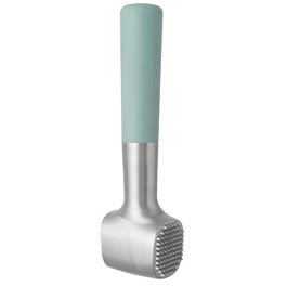 Berghoff 3950018 Mazo à viande en acier inoxydable à 2 côtés (plat et pointu) pour attendrir et aplatir viande, volaille, ail et noix
