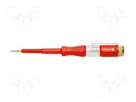 HÖGERT TECHNIK Tournevis testeur de tension isolé plat 140mm