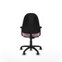 PIQUERAS Y CRESPO Chaise de bureau Algarra, tissu rose, accoudoirs 2D