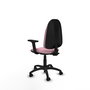 PIQUERAS Y CRESPO Chaise de bureau Algarra, tissu rose, accoudoirs 2D