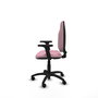 PIQUERAS Y CRESPO Chaise de bureau Algarra, tissu rose, accoudoirs 2D