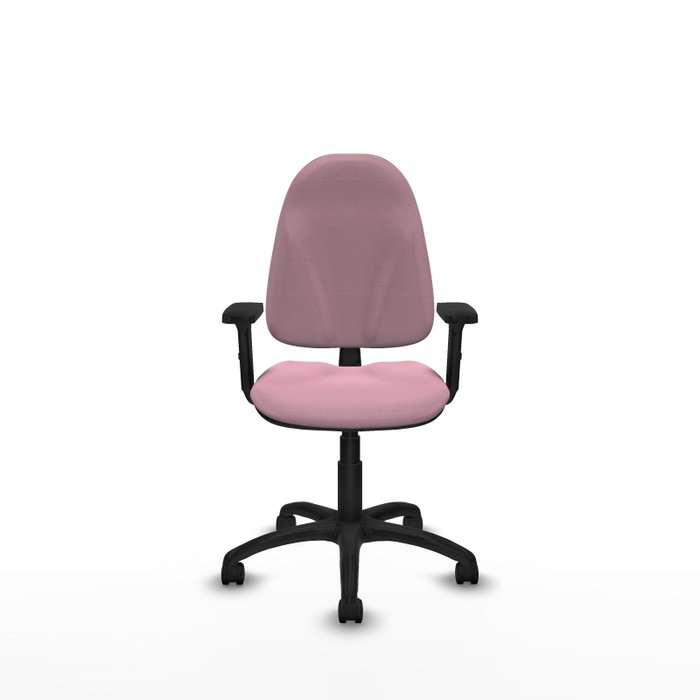 PIQUERAS Y CRESPO Chaise de bureau Algarra, tissu rose, accoudoirs 2D