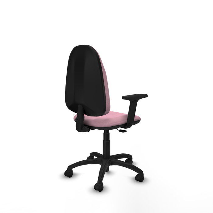 PIQUERAS Y CRESPO Chaise de bureau Algarra, tissu rose, accoudoirs 2D