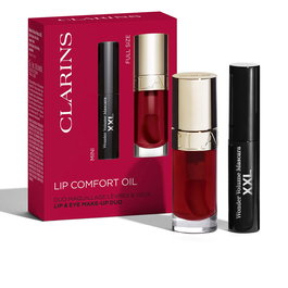 Clarins Huile teintée pour lèvres 03 Cerise 7 ml + Mascara 3 ml - Soin nourrissant avec 93% d'ingrédients naturels