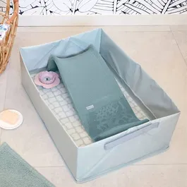 Beaba - Transatdo - Transat de bain ergonomique pour bébé, textile doux déhoussable et séchage rapide, Bleu Baltique - Compatible baignoires Pop Up et Eazy Pop