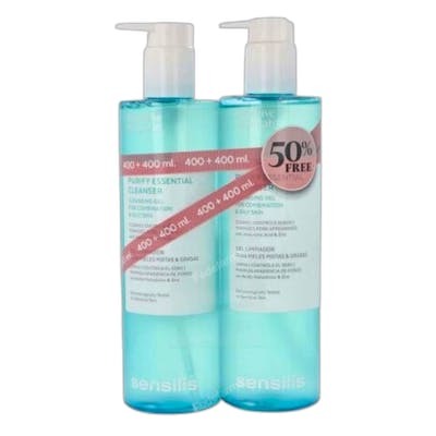Sensilis PURIFY ESSENTIAL CLEANSER Gel nettoyant 2 x 400 ml
