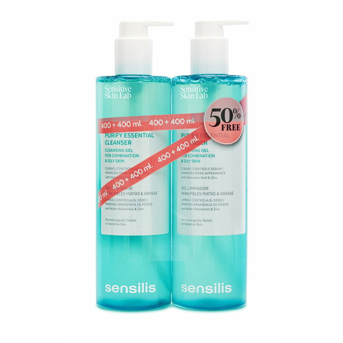 Sensilis PURIFY ESSENTIAL CLEANSER Gel nettoyant 2 x 400 ml