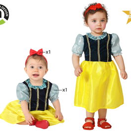 Déguisement Princesse de Conte Bébé Fille 6-12 Mois, Diadème Rouge et Robe Multicolore - Polyester, Fantaisie