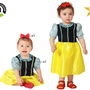 Déguisement Princesse de Conte Bébé Fille 6-12 Mois, Diadème Rouge et Robe Multicolore - Polyester, Fantaisie