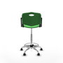 PIQUERAS Y CRESPO Tabouret Robledo Pivotant Vert Structure Chromée