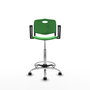 PIQUERAS Y CRESPO Tabouret Robledo Pivotant Vert Structure Chromée