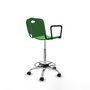 PIQUERAS Y CRESPO Tabouret Robledo Pivotant Vert Structure Chromée