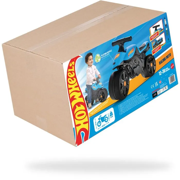 Falk Moto Racing Hot Wheels - Draisienne à larges roues - Bleu