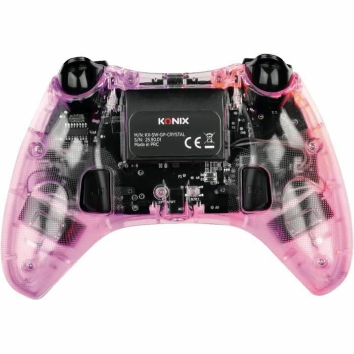 Konix Crystal Manette sans fil pour Nintendo Switch, Switch OLED, PC et PS4