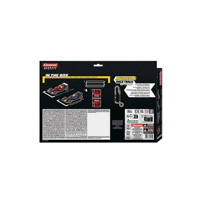 Carrera GO!!! Extension set 2 - Kit d'extension de circuit avec 2 voitures de Formule 1 à l'échelle 1:43 - Jouet pour enfants dès 6 ans