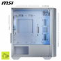 Boîtier ATX semi-tour MSI 306-7G20W21-HH9 Blanc Acier Verre trempé