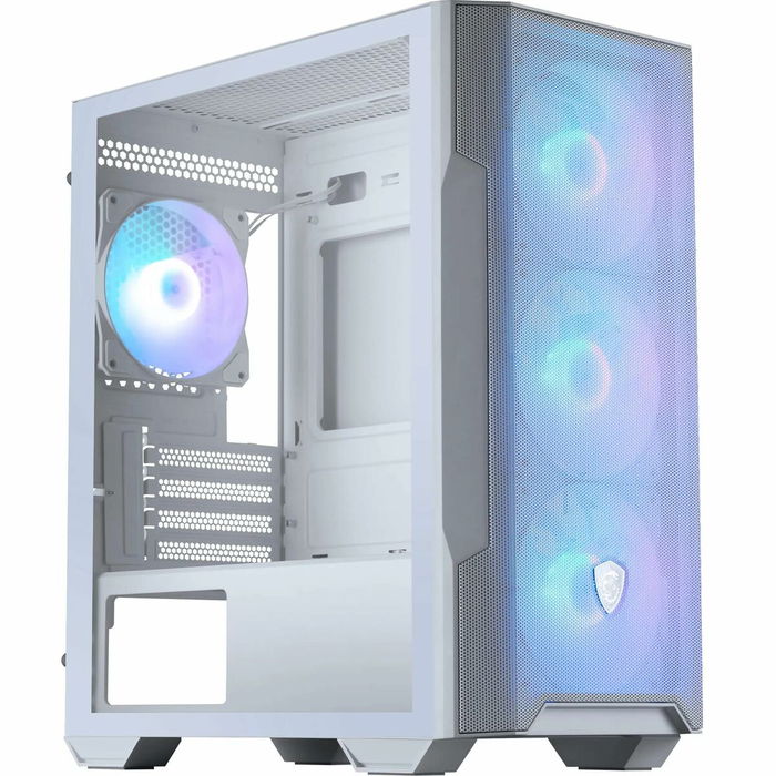 Boîtier ATX semi-tour MSI 306-7G20W21-HH9 Blanc Acier Verre trempé