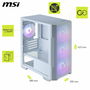 Boîtier ATX semi-tour MSI 306-7G20W21-HH9 Blanc Acier Verre trempé