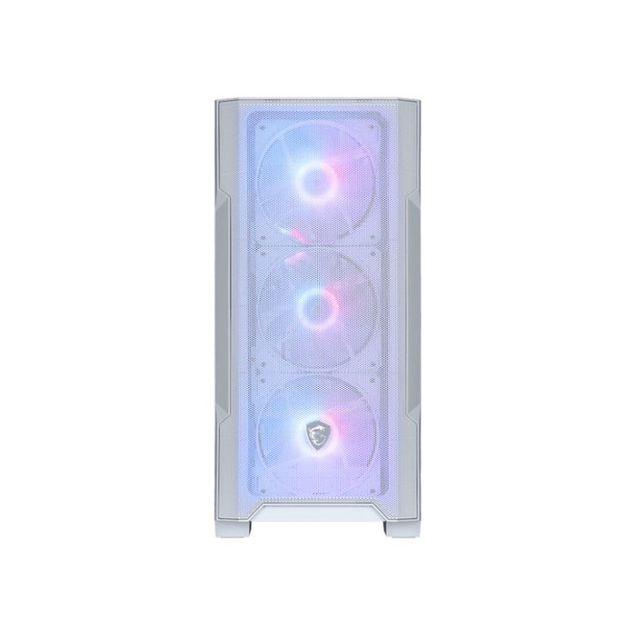 Boîtier ATX semi-tour MSI 306-7G20W21-HH9 Blanc Acier Verre trempé