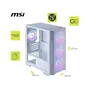 MSI MAG Forge M100R - Boîtier PC Gaming Micro-ATX Blanc Moyen Tour - Ventilateurs ARGB, Plexiglas Trempé, Ports USB 3.2, Filtres Magnétiques pour un Excellent Flux d'Air