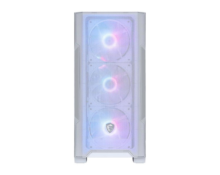 MSI Mag Forge M100R Boîtier PC Gaming Midi Tower Blanc Vitre Trempée 3 Ventilateurs 120mm MSI Mag Forge M100R Boîtier PC Gaming Midi Tower Blanc Vitre Trempée 3 Ventilateurs 120mm