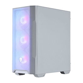 MSI Mag Forge M100R Boîtier PC Gaming Midi Tower Blanc Vitre Trempée 3 Ventilateurs 120mm