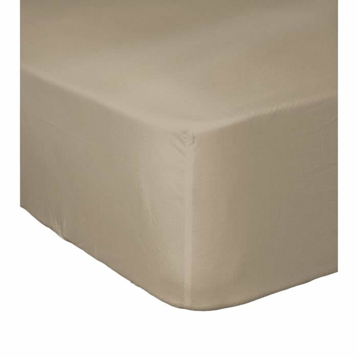Lovely Home Drap housse beige 180x200 cm avec bonnet 30 cm