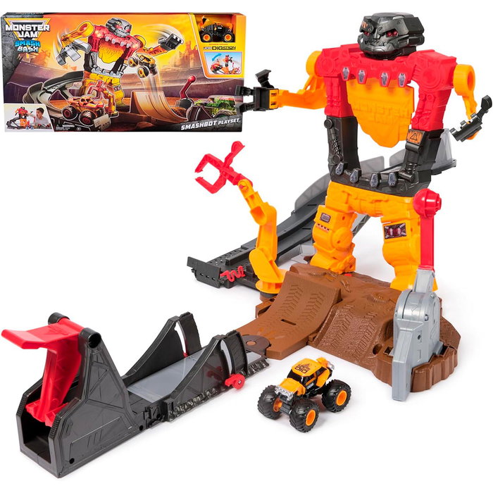 Spin Master Monster Jam Playset SmashBot avec camion Smash & Bash Spin Master Monster Jam Playset SmashBot avec camion Smash & Bash