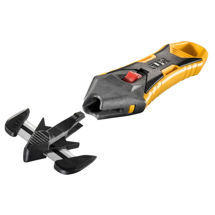 Cutter Olfa Jaune Noir Métal Acier inoxydable Plastique De Sécurité