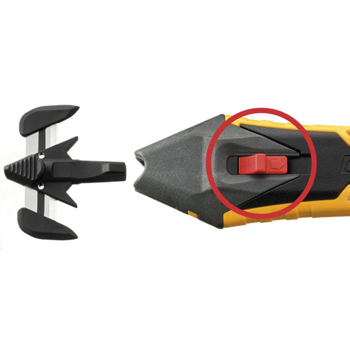 Cutter Olfa Jaune Noir Métal Acier inoxydable Plastique De Sécurité