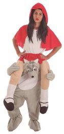 Creaciones Llopis Déguisement Adulte Ride-On Loup Féroce et Petit Chaperon Rouge Taille L