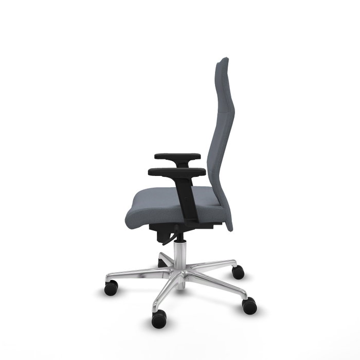Piqueras Y Crespo Fauteuil de direction Albacete Gris avec mécanisme synchrone et base aluminium